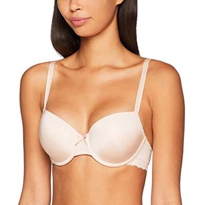 s.Oliver Damen Schalen-BH mit glatten Cup-Schalen und Spitzenbesatz, Beige (Nude 4620), 85E s.Oliver Damen Schalen-BH mit glatten Cup-Schalen und Spitzenbesatz, Beige (Nude 4620), 85E