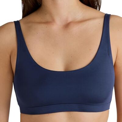 CALIDA Natural Skin Cradle to Cradle Certified® Bustier pour femme, thermorégulateur, séchage rapide, Bleu paon, 32-34 CALIDA Natural Skin Cradle to Cradle Certified® Bustier pour femme, thermorégulateur, séchage rapide, Bleu paon, 32-34