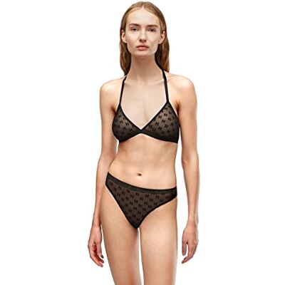KARL LAGERFELD Kl Monogram Flock Triangle Bra Soutien-gorge Femme KARL LAGERFELD Kl Monogram Flock Triangle Bra Soutien-gorge Femme
