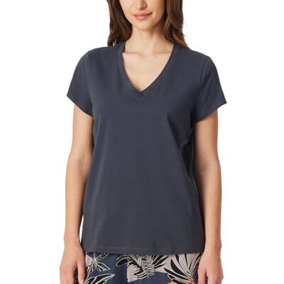 Schiesser T-shirt de nuit à manches courtes pour femme en coton mélangé + relax, Gris jaspe_182639, 36 Schiesser T-shirt de nuit à manches courtes pour femme en coton mélangé + relax, Gris jaspe_182639, 36