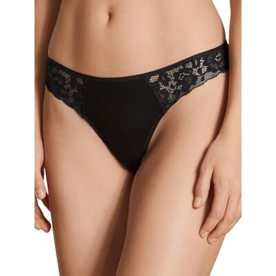 CALIDA Natural Comfort Lace Slips, Schwarz, Normal Femme, Schwarz, taille unique CALIDA Natural Comfort Lace Slips, Schwarz, Normal Femme, Schwarz, taille unique
