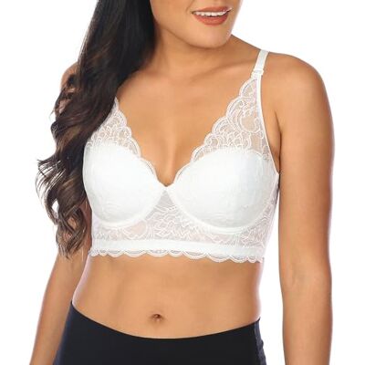 Maidenform Pure Comfort Brassière Longue en Dentelle Sans Armatures Légèrement Doublée Soutien-gorge Femme (lot de 1) Maidenform Pure Comfort Brassière Longue en Dentelle Sans Armatures Légèrement Doublée Soutien-gorge Femme (lot de 1)