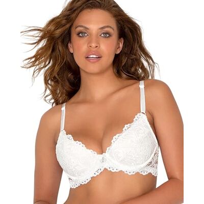 Smart & Sexy Women's Signature Lace Push-up Bra, White, 38C Smart & Sexy Women's Signature Lace Push-up Bra, White, 38C