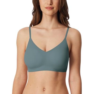 Schiesser Bustier sans couture pour femme avec bretelles spaghetti amovibles – Invisible Soft, Mineral_181766, 40 Schiesser Bustier sans couture pour femme avec bretelles spaghetti amovibles – Invisible Soft, Mineral_181766, 40