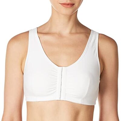 Amoena Frances Front-Closure Leisure Bra Soutien-gorge Femme, Blanc, XL Amoena Frances Front-Closure Leisure Bra Soutien-gorge Femme, Blanc, XL