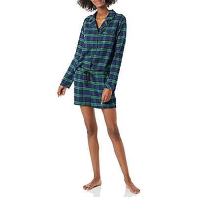 Amazon Essentials Ensemble de pyjama léger en flanelle tissée avec short pour femme Amazon Essentials Ensemble de pyjama léger en flanelle tissée avec short pour femme