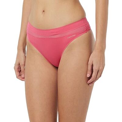 Calvin Femme Strings Thong 000QF6047E Rouge à lèvres Cerise,L Calvin Femme Strings Thong 000QF6047E Rouge à lèvres Cerise,L