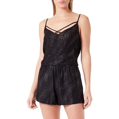 Koton Short de pyjama pour femme Coupe relax, Noir (999), 38 Koton Short de pyjama pour femme Coupe relax, Noir (999), 38