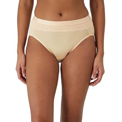 Bali Women's Beautifully Confident Light Leak & Period Protection Hi Cut, Soft Taupe, 6 Bali Women's Beautifully Confident Light Leak & Period Protection Hi Cut, Soft Taupe, 6