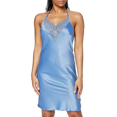 Sylvie Flirty Lingerie Belma Chemise De Nuit Femme, Bleu (Soft Vista Blue 3930), M Sylvie Flirty Lingerie Belma Chemise De Nuit Femme, Bleu (Soft Vista Blue 3930), M