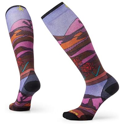 Smartwool Chaussettes de ski Zero Cushion Floral Field Print OTC pour femme Smartwool Chaussettes de ski Zero Cushion Floral Field Print OTC pour femme