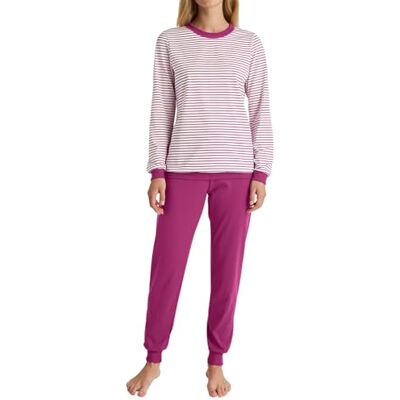 CALIDA Pyjama Marine Dreams pour femme, doux, facile d'entretien, taille élastique, poignets doux aux extrémités, Orchid Flower, 50-50 CALIDA Pyjama Marine Dreams pour femme, doux, facile d'entretien, taille élastique, poignets doux aux extrémités, Orchid Flower, 50-50