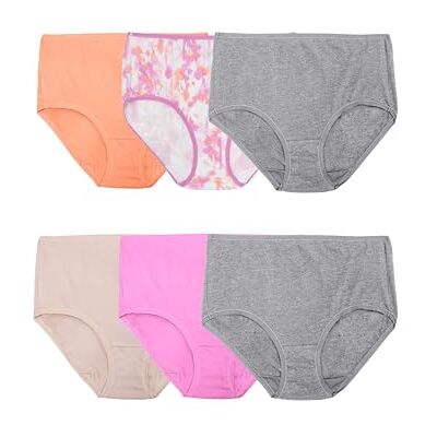 Fruit of the Loom Women's 360 Underwear, High Performance Stretch for Effortless Comfort, Available in Plus Size, Cotton Blend-Brief-6 Pack-Colors May Vary, 10 Fruit of the Loom Women's 360 Underwear, High Performance Stretch for Effortless Comfort, Available in Plus Size, Cotton Blend-Brief-6 Pack-Colors May Vary, 10
