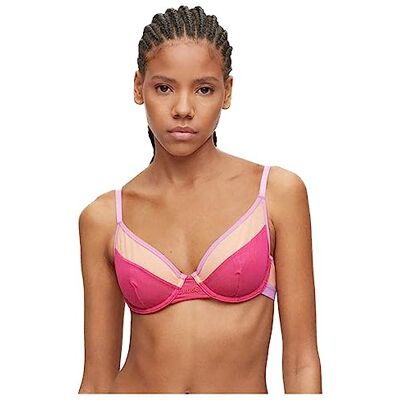 HUGO Femmes Underwi C.sheer Underwire Bra, Bright Pink670, 76 EU, Bright Pink670, Bright Pink670, 76 HUGO Femmes Underwi C.sheer Underwire Bra, Bright Pink670, 76 EU, Bright Pink670, Bright Pink670, 76