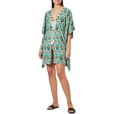 aleva Kimono pour femme, Vert, multicolore., M aleva Kimono pour femme, Vert, multicolore., M