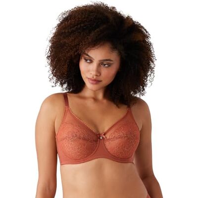 Wacoal Couverture de soutien-gorge à armatures rétro chic pour femme, transparent, Chutney, 95C Wacoal Couverture de soutien-gorge à armatures rétro chic pour femme, transparent, Chutney, 95C
