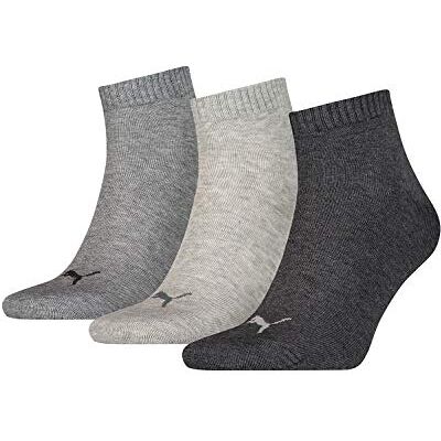PUMA Lot de 3 Paires de Chaussettes d'entraînement Homme, Anthracit/Gris, 43-46 PUMA Lot de 3 Paires de Chaussettes d'entraînement Homme, Anthracit/Gris, 43-46