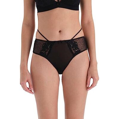 Dagi Mode féminine, slip brésilien régulier, Noir, XXL Dagi Mode féminine, slip brésilien régulier, Noir, XXL