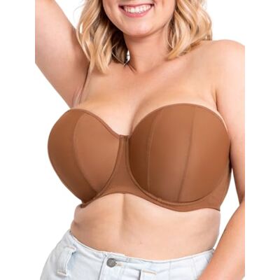 Curvy Kate Luxe Soutien-gorge sans bretelles pour femme, Marron (Caramel Caramel), 115E Curvy Kate Luxe Soutien-gorge sans bretelles pour femme, Marron (Caramel Caramel), 115E