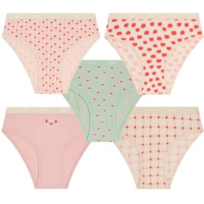 DIM Culottes en Coton Multicolore Brief Fille (lot de 5) DIM Culottes en Coton Multicolore Brief Fille (lot de 5)