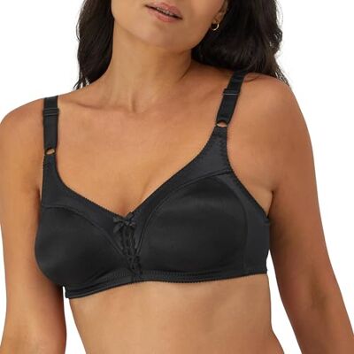 Bali Maidenform -Double Support Wirefree Bra Soutien-Gorge sans Armatures Femme, Noir (Noir Xbk), 90C Bali Maidenform -Double Support Wirefree Bra Soutien-Gorge sans Armatures Femme, Noir (Noir Xbk), 90C