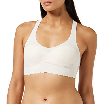 Sloggi Femme Zero Feel Lace Top Bustier, Angora, XS EU Sloggi Femme Zero Feel Lace Top Bustier, Angora, XS EU