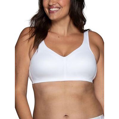 Vanity Fair Women's Beyond Comfort Seamless Back Wireless Bra, Simple Sizing White, M Vanity Fair Women's Beyond Comfort Seamless Back Wireless Bra, Simple Sizing White, M