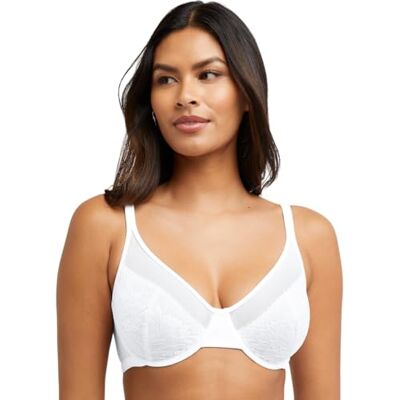 Bali Women's One Smooth U Lace Minimizer, Underwire Full-Coverage Convertible Bra, White, 42DDD Bali Women's One Smooth U Lace Minimizer, Underwire Full-Coverage Convertible Bra, White, 42DDD