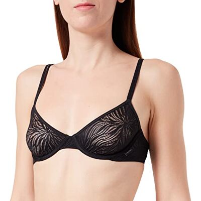Calvin Soutien-gorge semi-décolleté élastique Unlined pour femme, Noir (Black), 32A Calvin Soutien-gorge semi-décolleté élastique Unlined pour femme, Noir (Black), 32A