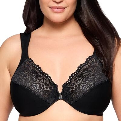 Glamorise Wonderwire Soutien-gorge à armatures à fermeture frontale #1245 Soutien-gorge à couverture complète Femme (lot de 1) Glamorise Wonderwire Soutien-gorge à armatures à fermeture frontale #1245 Soutien-gorge à couverture complète Femme (lot de 1)
