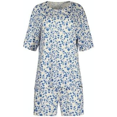 Skiny Pyjama en dentelle pour femme Motif fleurs Coupe droite, Egret Flowers, taille unique Skiny Pyjama en dentelle pour femme Motif fleurs Coupe droite, Egret Flowers, taille unique