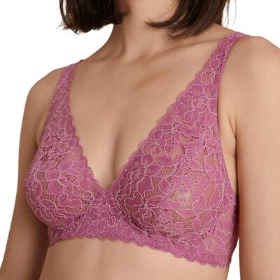 CALIDA Soutien-gorge en dentelle Natural Comfort pour femme, Rouge/violet, 85E CALIDA Soutien-gorge en dentelle Natural Comfort pour femme, Rouge/violet, 85E