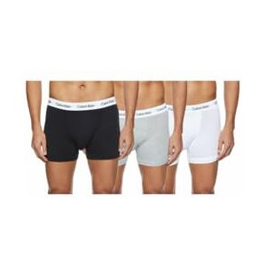 Calvin Homme Caleçon Lot de 3 Boxers Cotton Stretch, Multicolor (Noir/Blanc/Gris), S Calvin Homme Caleçon Lot de 3 Boxers Cotton Stretch, Multicolor (Noir/Blanc/Gris), S