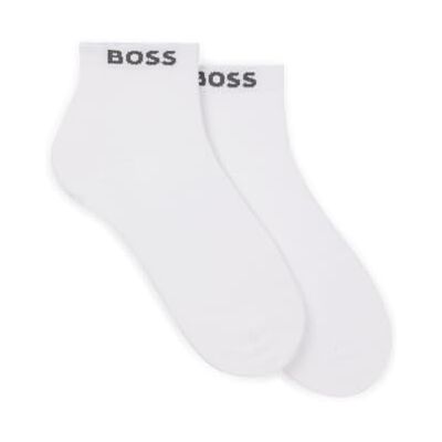 Boss Lot de 2 paires de chaussettes unies CC pour homme, Blanc 100, 39-42 EU Boss Lot de 2 paires de chaussettes unies CC pour homme, Blanc 100, 39-42 EU