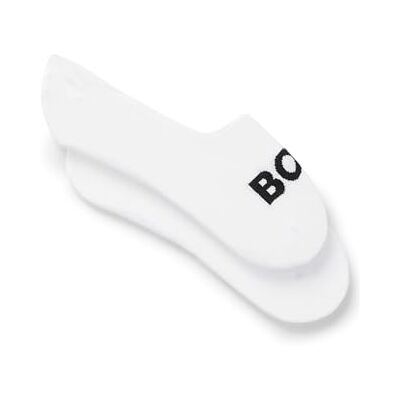 Boss 2P SL Uni Logo CC Lot de 2 paires de chaussettes invisibles en coton mélangé pour homme, blanc, 38 EU Boss 2P SL Uni Logo CC Lot de 2 paires de chaussettes invisibles en coton mélangé pour homme, blanc, 38 EU