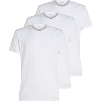 Calvin S/S Crew Neck 3pk Lv00nb4185 T-shirt S/S Homme (lot de 3) Calvin S/S Crew Neck 3pk Lv00nb4185 T-shirt S/S Homme (lot de 3)