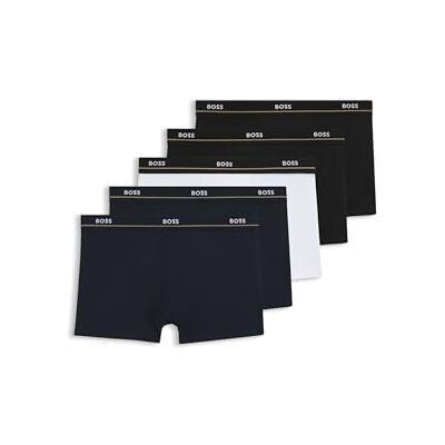 Boss Hommes Trunk 5P Essential Lot de Cinq Boxers Courts en Coton Stretch avec Taille à Logo, Bleu Ouvert460, XXL Boss Hommes Trunk 5P Essential Lot de Cinq Boxers Courts en Coton Stretch avec Taille à Logo, Bleu Ouvert460, XXL