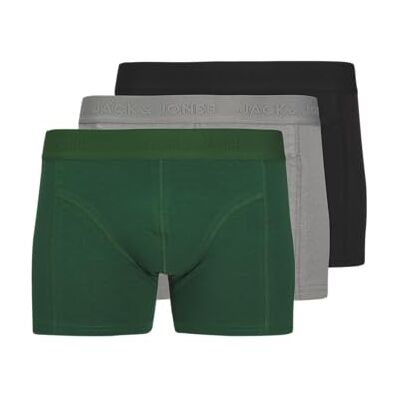 JACK & JONES Jacordinary Trunks Lot de 3 boxers pour homme, gris, X_L, gris, x_l JACK & JONES Jacordinary Trunks Lot de 3 boxers pour homme, gris, X_L, gris, x_l