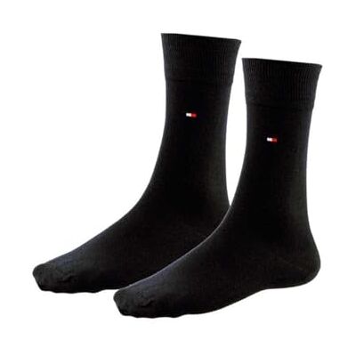 Tommy Hilfiger Lot de 2 paires de chaussettes pour homme Rouge/bleu foncé, 200 Noir., 47-49 EU Tommy Hilfiger Lot de 2 paires de chaussettes pour homme Rouge/bleu foncé, 200 Noir., 47-49 EU