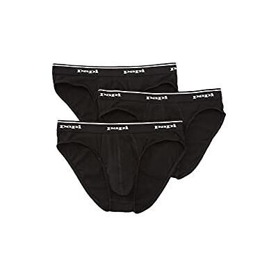 Papi Men's Cotton Low Rise Brief Pack of 3 Underwear, Black/Black/Black, Medium Papi Men's Cotton Low Rise Brief Pack of 3 Underwear, Black/Black/Black, Medium