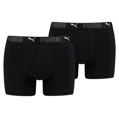 PUMA Boxer Homme (lot de 2), Noir, M PUMA Boxer Homme (lot de 2), Noir, M
