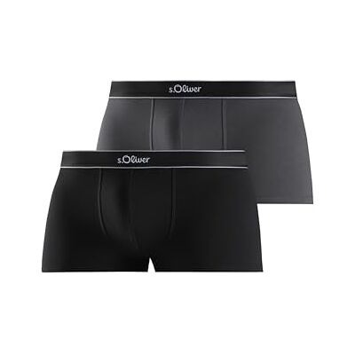 s.Oliver Lot de 2 boxers pour homme, Noir + gris., XXL s.Oliver Lot de 2 boxers pour homme, Noir + gris., XXL