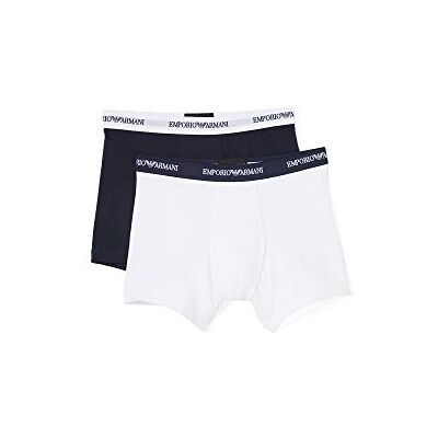 Giorgio Armani Knit 2 Pack Boxer Uni Homme, Blanc/Marine, XL Giorgio Armani Knit 2 Pack Boxer Uni Homme, Blanc/Marine, XL