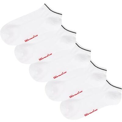 Wrangler Tennent Lot de 5 paires de chaussettes de sport pour homme, Noir/blanc/gris chiné, 43-45 EU Wrangler Tennent Lot de 5 paires de chaussettes de sport pour homme, Noir/blanc/gris chiné, 43-45 EU