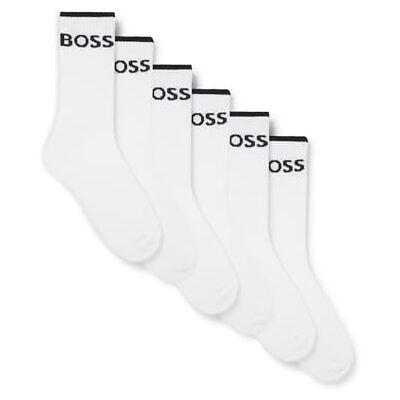 Boss Chaussettes courtes pour homme, Blanc 100, 39-42 EU Boss Chaussettes courtes pour homme, Blanc 100, 39-42 EU