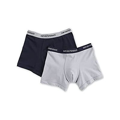 Giorgio Armani Knit 2 Pack Boxer Uni Homme, Gris/Marine, XL Giorgio Armani Knit 2 Pack Boxer Uni Homme, Gris/Marine, XL