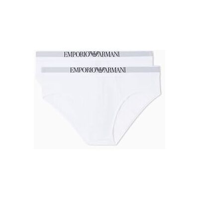 Giorgio Armani Man's Soft Touch Lot de 2 slips en viscose de bambou, blanc, taille L, Blanc/blanc, L Giorgio Armani Man's Soft Touch Lot de 2 slips en viscose de bambou, blanc, taille L, Blanc/blanc, L