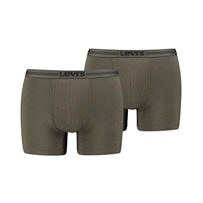 Levi's Lot de 2 boxers Tencel Brief pour homme, kaki, XXL Levi's Lot de 2 boxers Tencel Brief pour homme, kaki, XXL