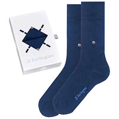 Burlington Basic Uni Gift Box M So coton unies lot de 2 paires, Chaussettes Homme, Bleu Royal Blue 0040, 40-46 Burlington Basic Uni Gift Box M So coton unies lot de 2 paires, Chaussettes Homme, Bleu Royal Blue 0040, 40-46