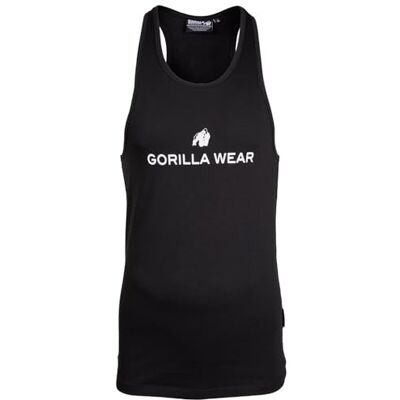 GORILLA WEAR Débardeur Carter Stretch Noir Bodybuilding Sport quotidien, loisirs avec logo imprimé, léger et confortable pour un mouvement optimal en coton et élasthanne GORILLA WEAR Débardeur Carter Stretch Noir Bodybuilding Sport quotidien, loisirs avec logo imprimé, léger et confortable pour un mouvement optimal en coton et élasthanne